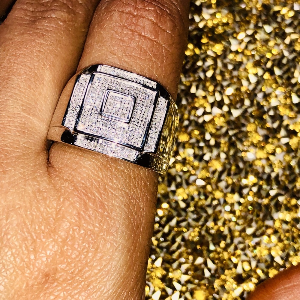 Real diamond ring for men, not CZ not lab made not Moissanite FREE APPRAISAL HOT